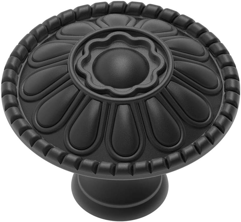 30-Pack Euro Style Matte Black Kitchen Cabinet Knobs for Modern Decor