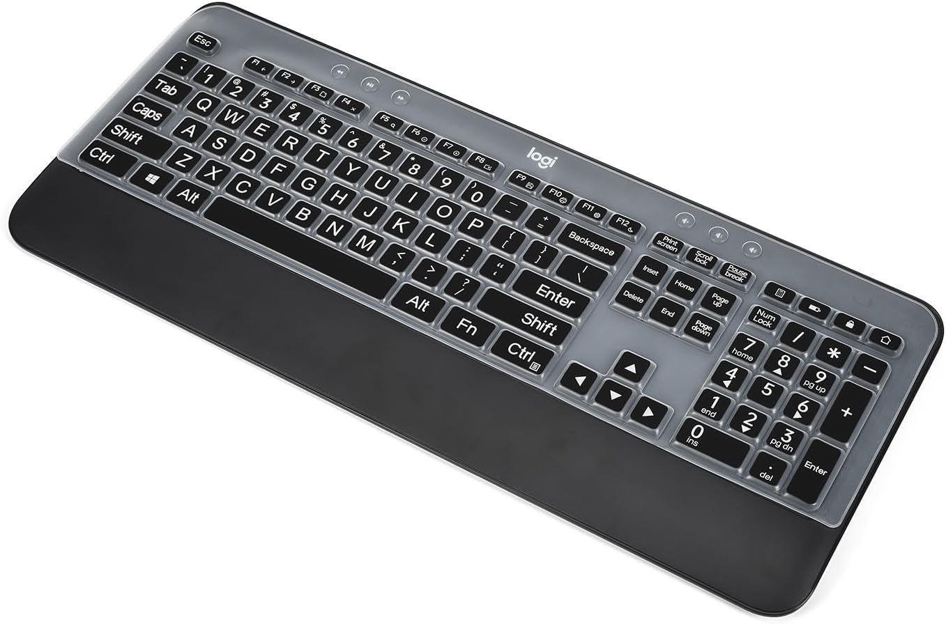 Protective Black Keyboard Skin for Logitech MK545/MK540 - CASEDAO