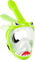 Full Face Snorkel Mask for Kids 180 Degree Panoramic View - Safe