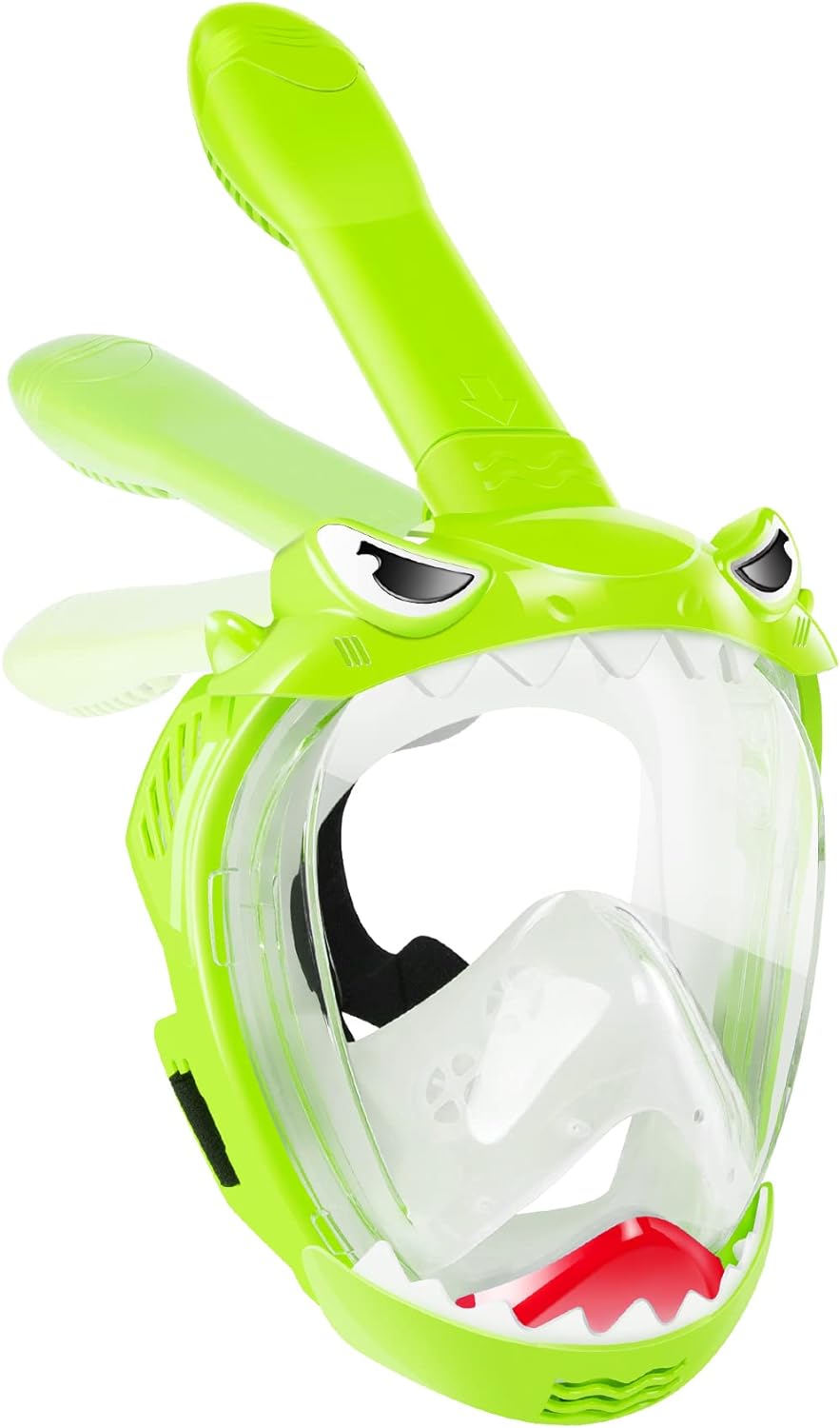 Kids Panoramic Full Face Snorkel Mask - Anti-Fog, Leak-Free