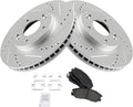 TRQ Front Brake Pad & Rotor Kit for 2001-2006 Hyundai Santa Fe