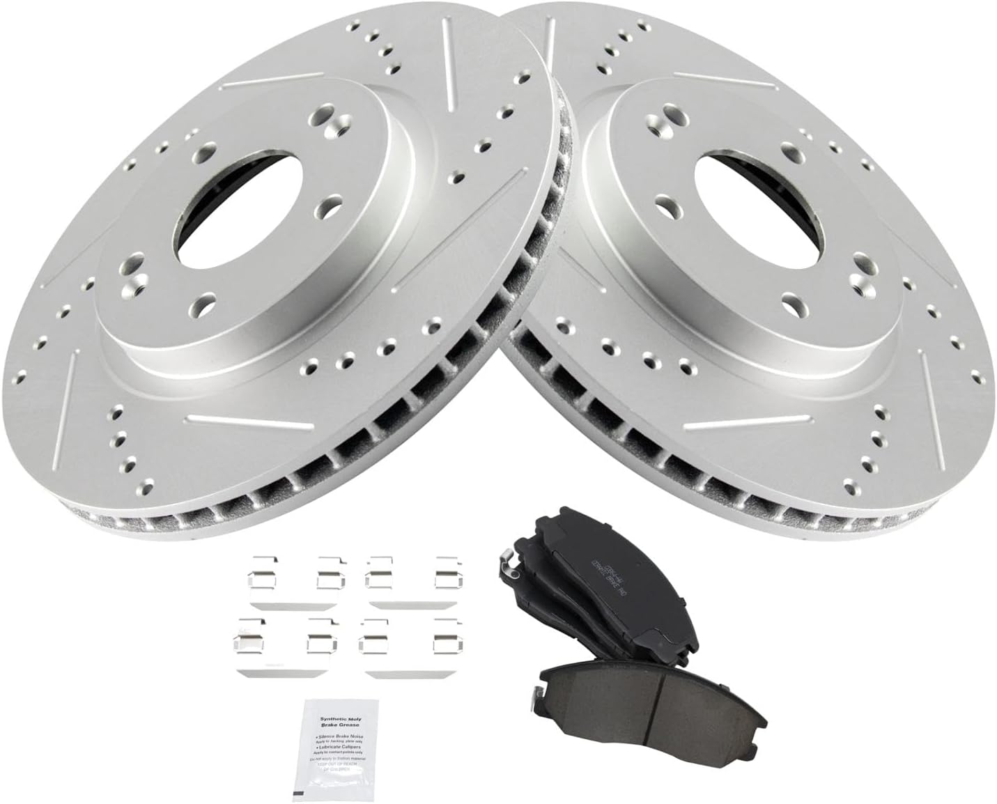 TRQ Front Brake Pad & Rotor Kit for 2001-2006 Hyundai Santa Fe