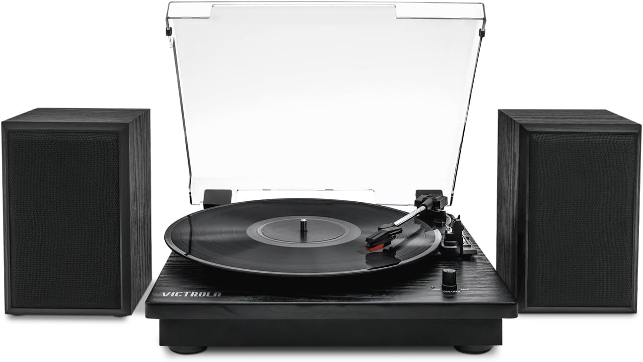 Victrola Montauk Vinyl Record Player with Bluetooth Speakers