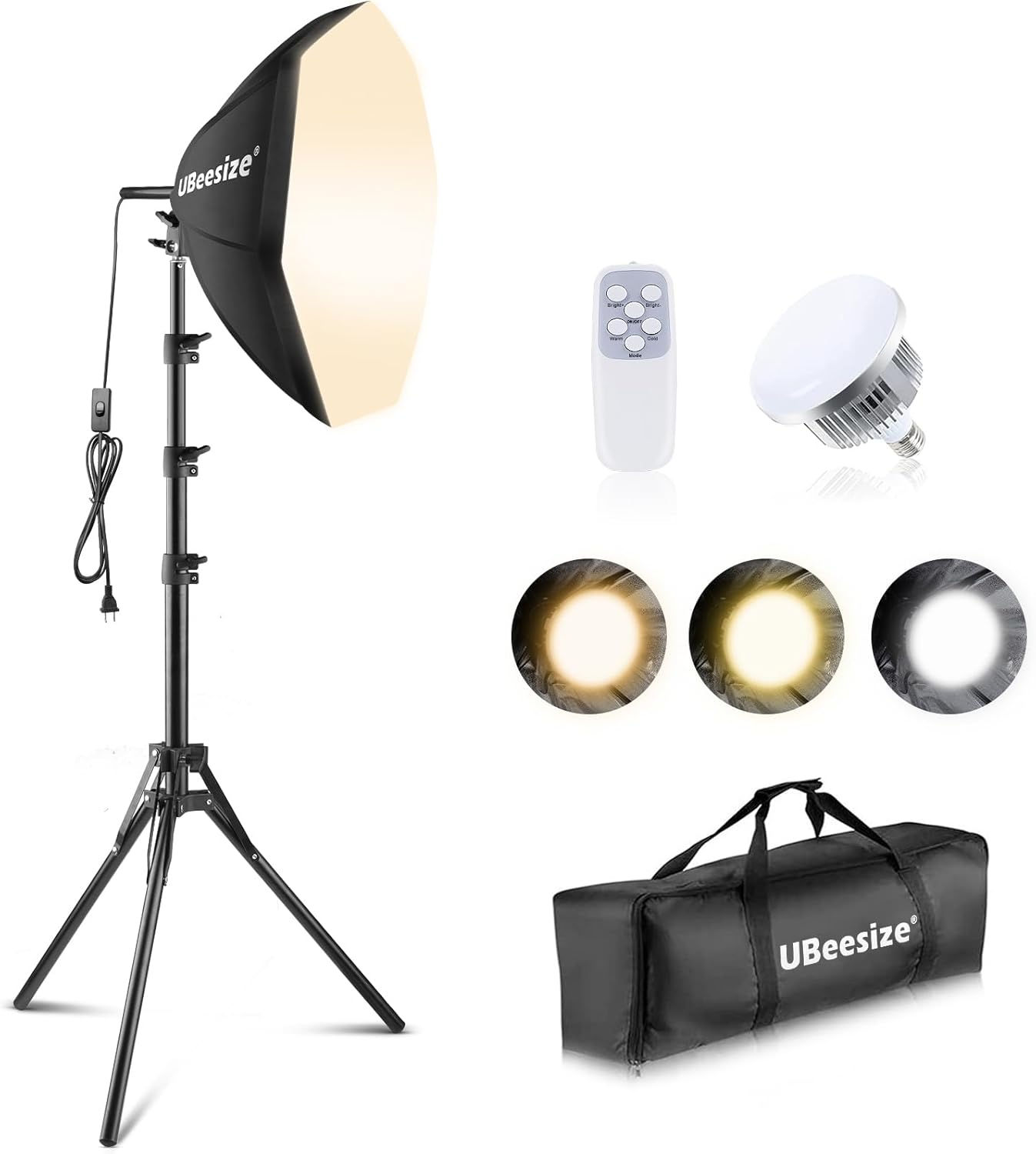 UBeesize Softbox Photography Lighting Kit for Perfect Illumination