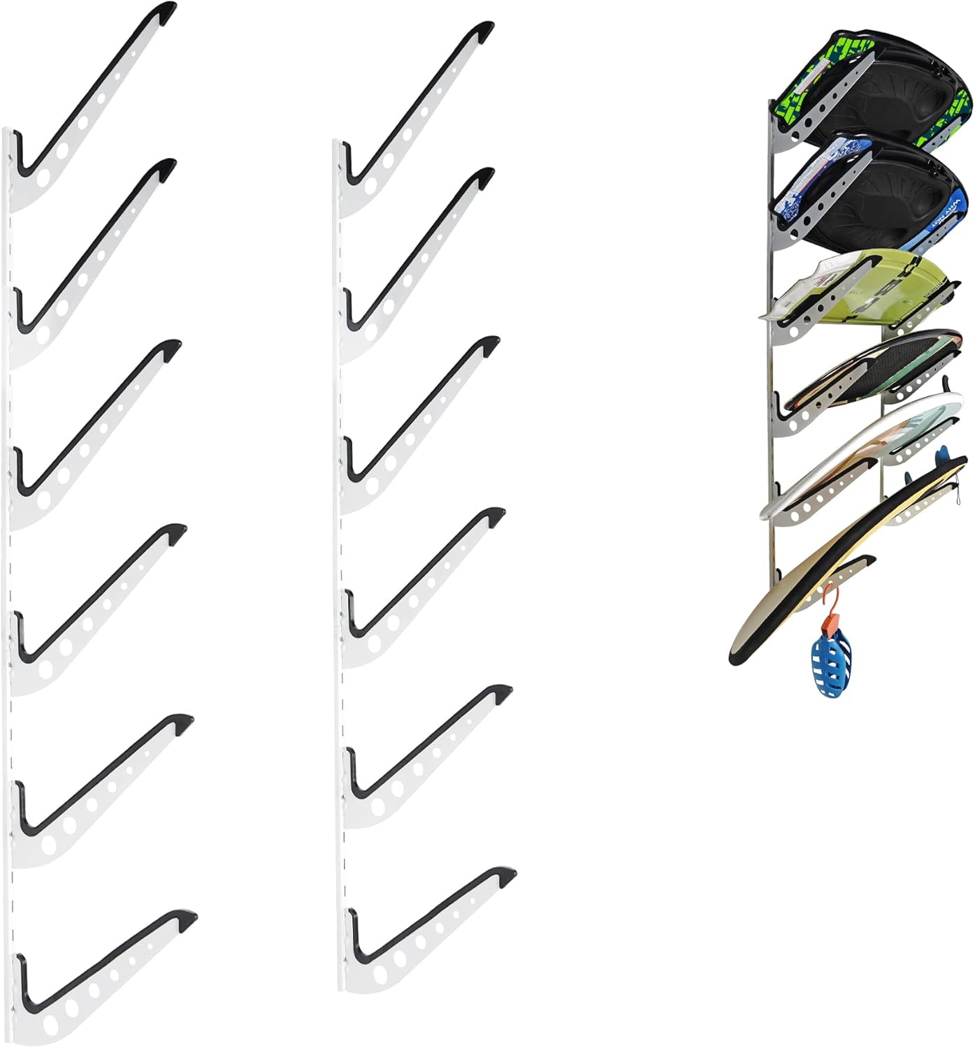 Multi Board Surf Rack Wall Mount for Surfboard and Wakeboard Storage