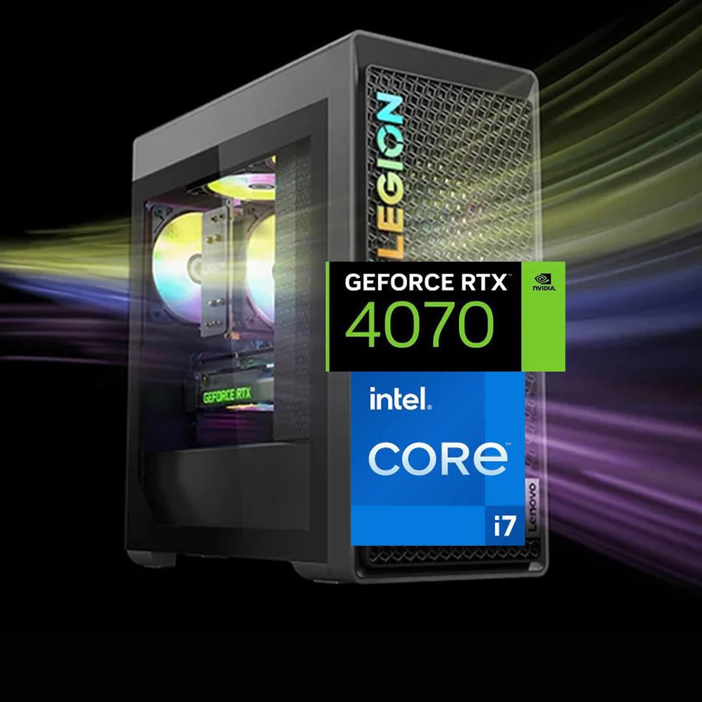 Powerful Lenovo Legion T5 Gen 8: Intel Core i7-13700F, GeForce RTX 4070, 64GB RAM, 4TB SSD