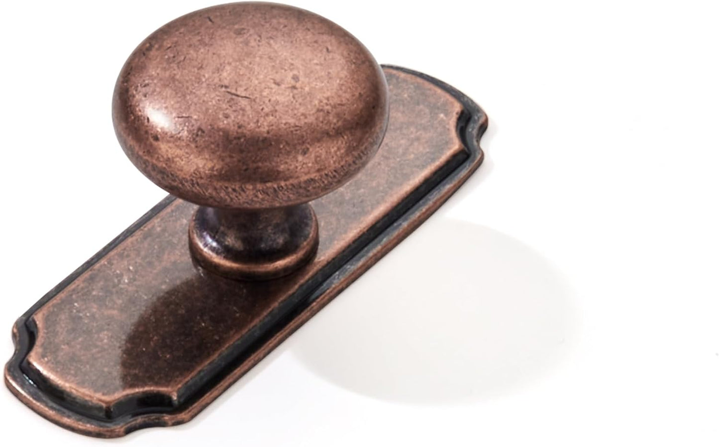 Antique Copper Cabinet Knobs with Backplate for Home Decor