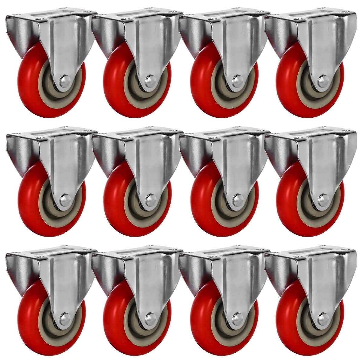 12 Pack 4in Caster Wheels for Heavy Duty Applications and More