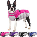 Medium Dog Coat with Zipper Back - Warm Waterproof Winter Jacket