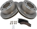 TRQ Rear Ceramic Disc Brake Pad & Rotor Kit for Chevy GMC Trucks
