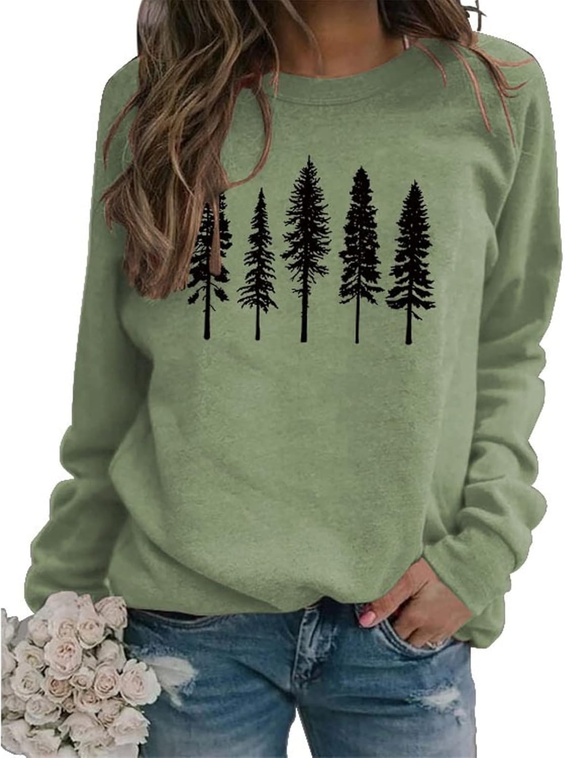 Pine Tree Travel Sweatshirt for Women - Noffish