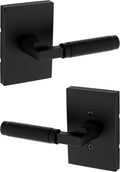 Kwikset Prava Interior Passage Door Knurled Handle - Matte Black