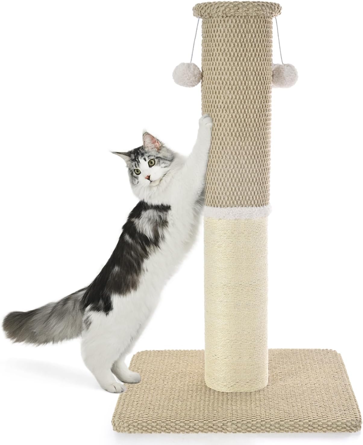 Made4Pets Tall Cat Scratching Post for Indoor Cats, 33in