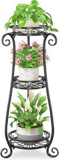 3 Tier Metal Plant Stand Indoor Outdoor - Space-Saving Corner Rack