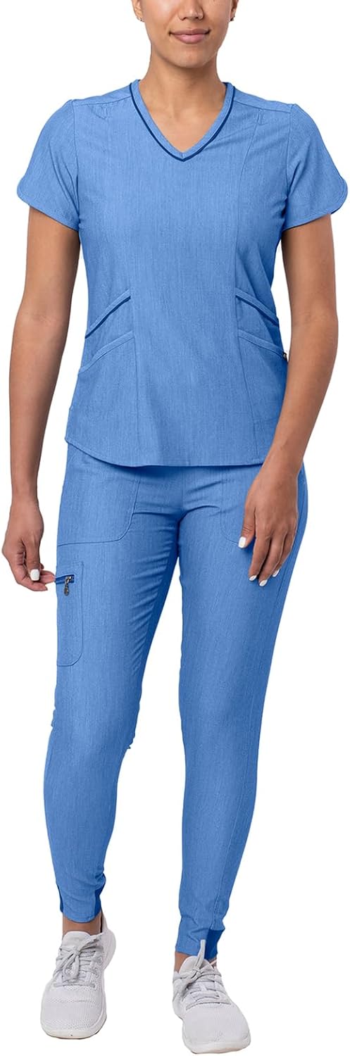 Adar Pro Modern Athletic Scrub Set for Women - Stylish Comfort