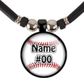 Personalized Baseball Necklace for Boys - Custom Name Pendant for Game
