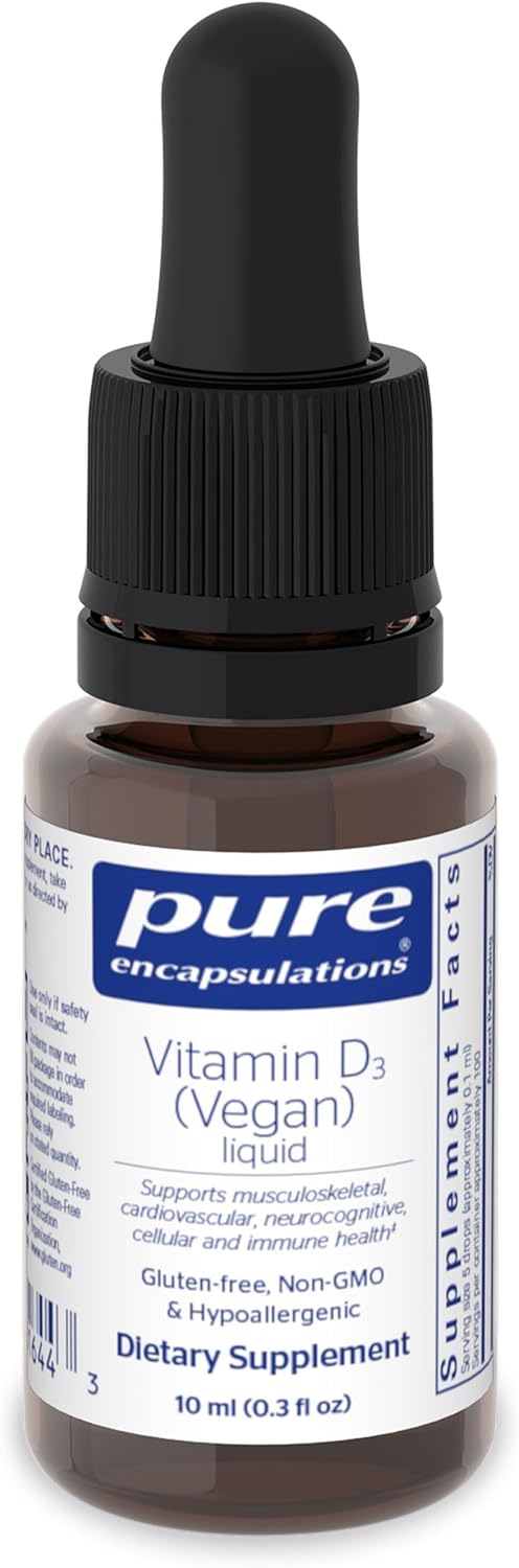 Vegan Vitamin D3 Liquid for Bone and Immune Health Support