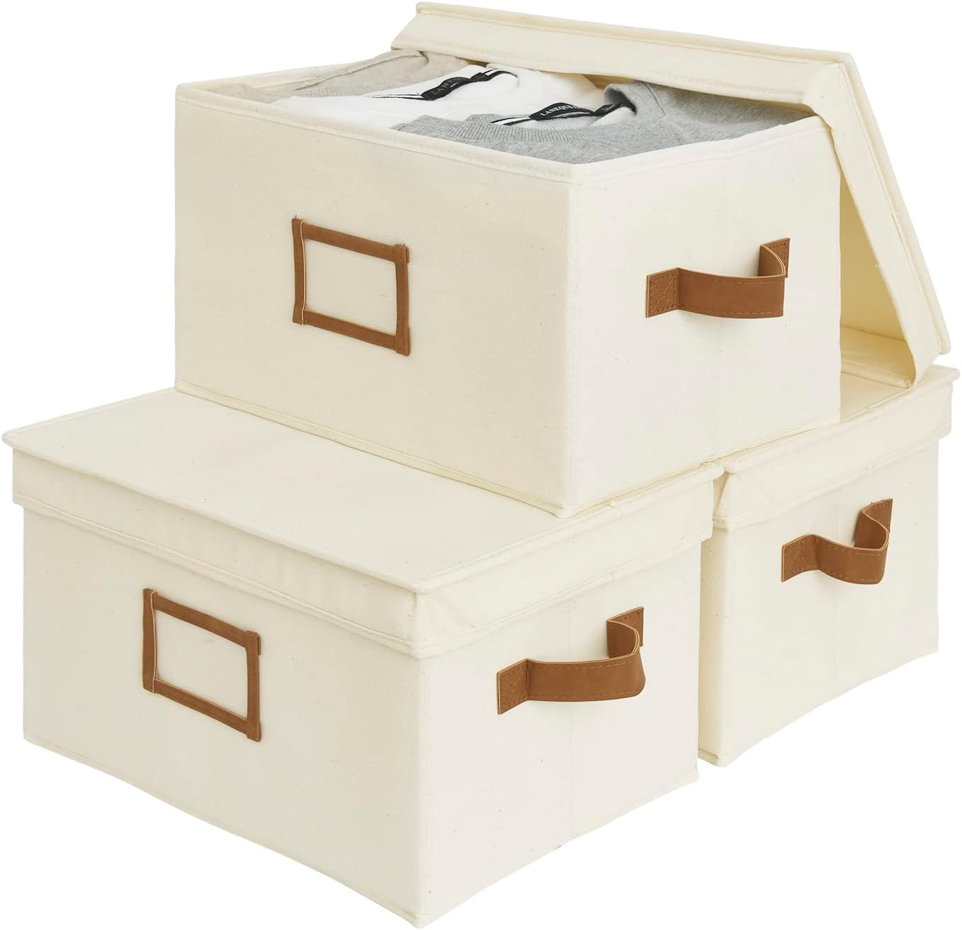 StorageWorks Large Storage Bins with Lids for Organizing
