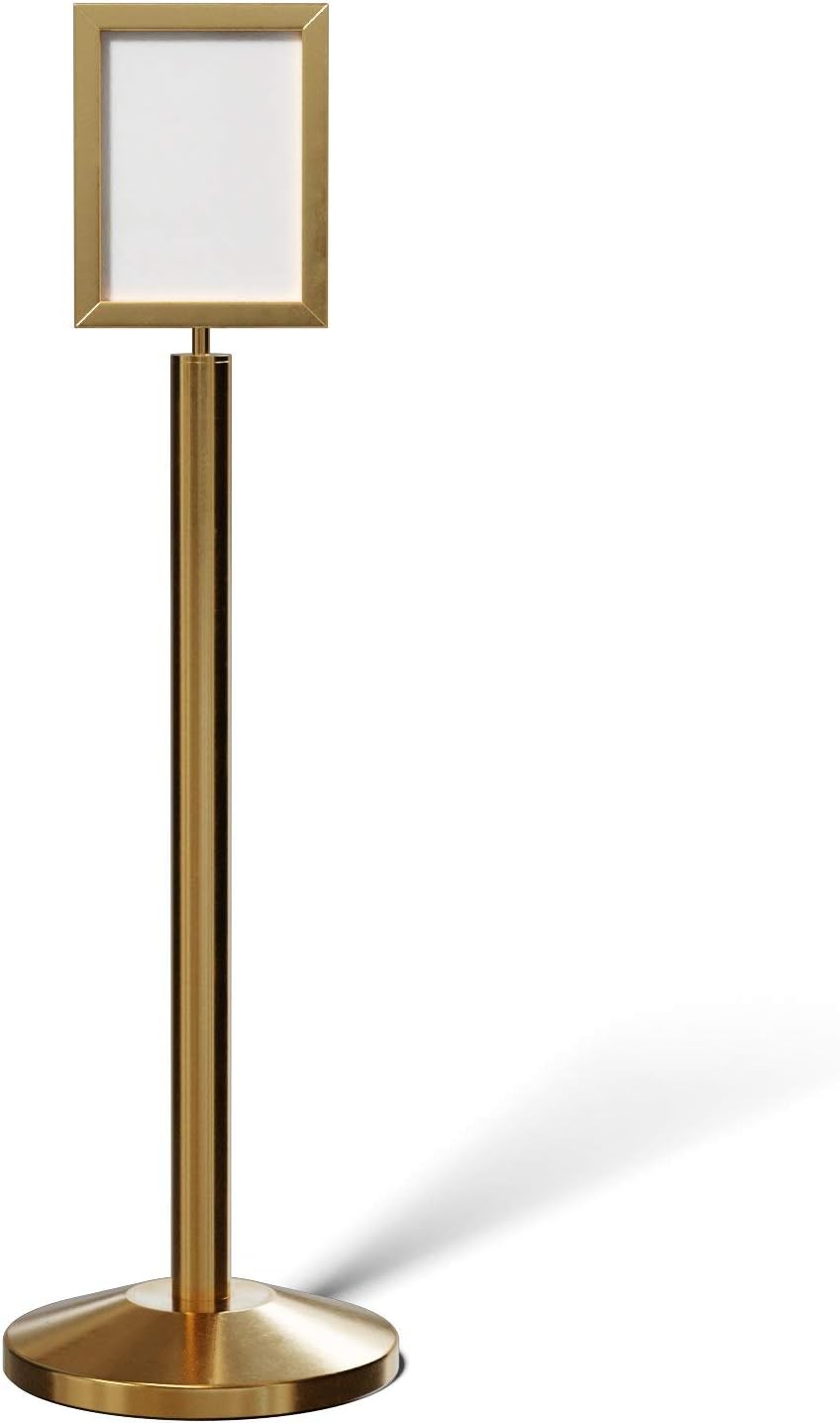 Crowd Control Pedestal Sign Frame for 8.5x11 Inch Posters