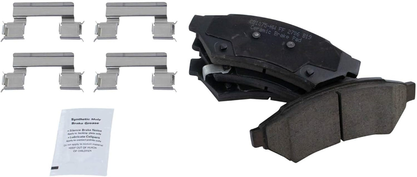 TRQ Front Brake Pads Ceramic for 2005-2008 Buick LaCrosse