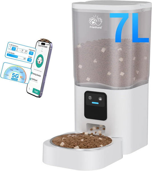 Smart 5G Cat Feeder: Large Storage, Alexa Compatible