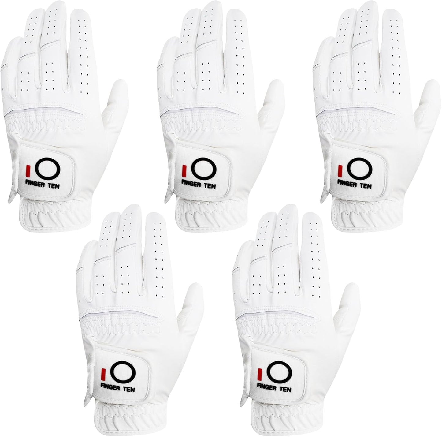 VEASAERS Golf Gloves 5 Pack - All Weather Performance