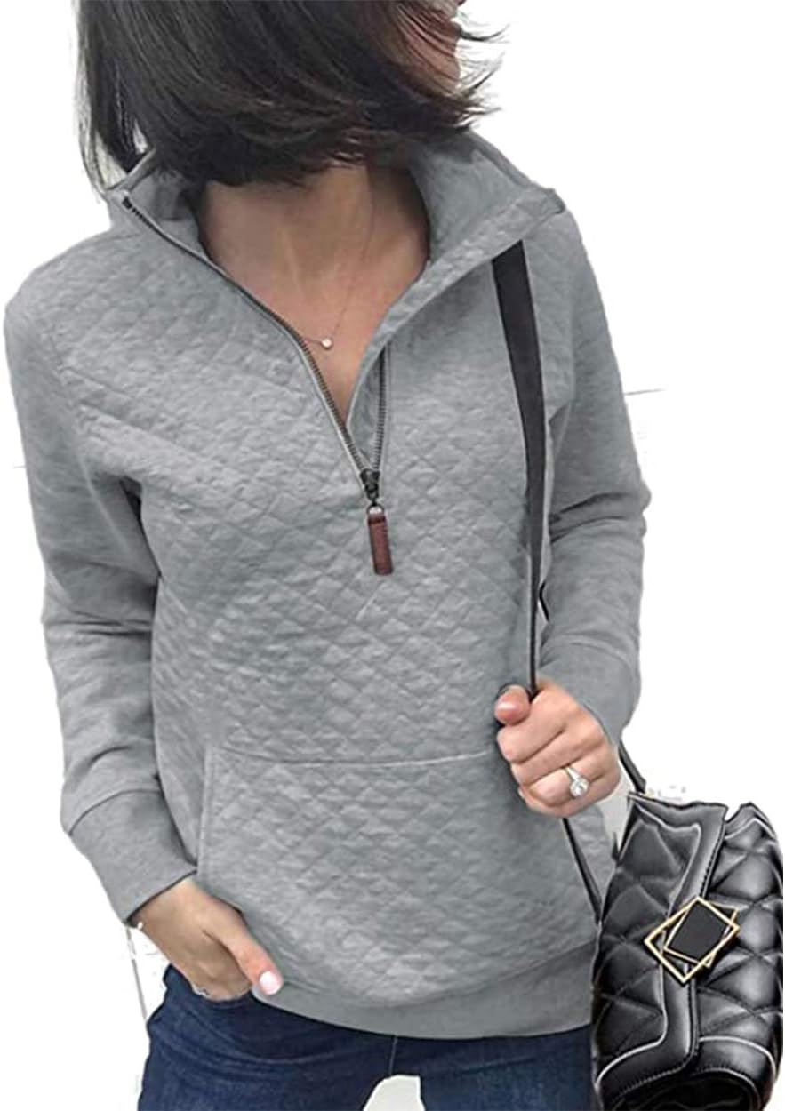Barlver Women's Quarter Zip Sweatshirt - Stylish & Cozy