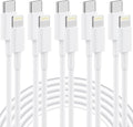 Fast Charge 5Pack 6/6FT USB C to Lightning Cable iPhone Charger for iPhone 14/13/12