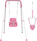 2 in 1 Toddler Swing & Baby Jumper - Foldable Indoor Outdoor Swing