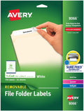File Folder Labels 2/3 in x 3-7/16 in - Removable Printable 750 Pack