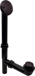 Westbrass 593144-12 Black 1-1/2 in Tubular Tip-Toe Bath Waste Kit