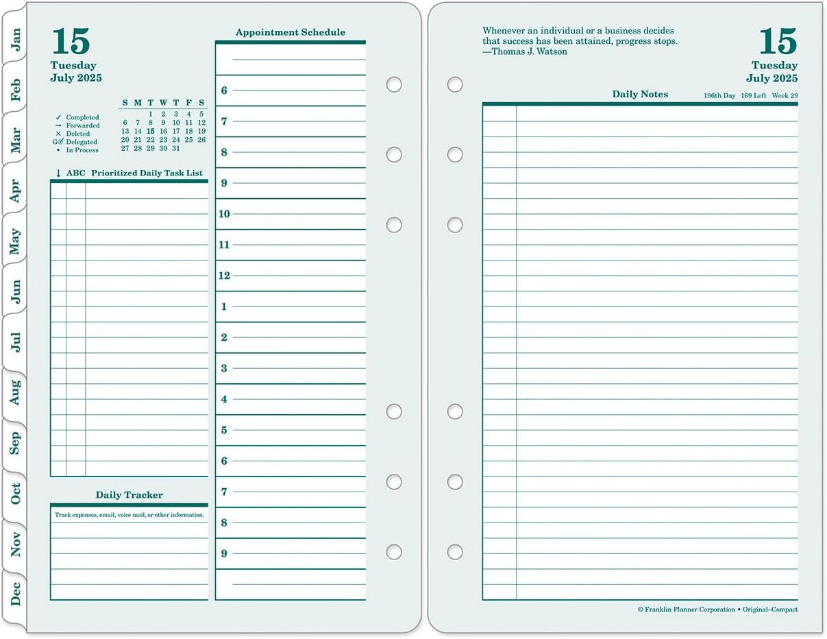 FranklinCovey Original Two Page Per Day Compact Planner Review
