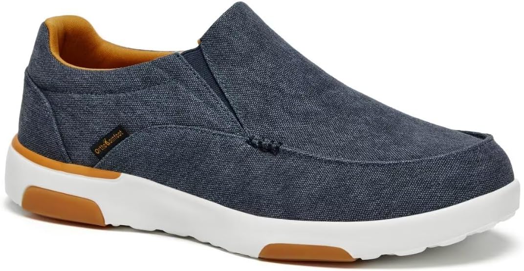 OrthoComfoot Men's Orthopedic Slip-On Shoes for Foot Pain Relief