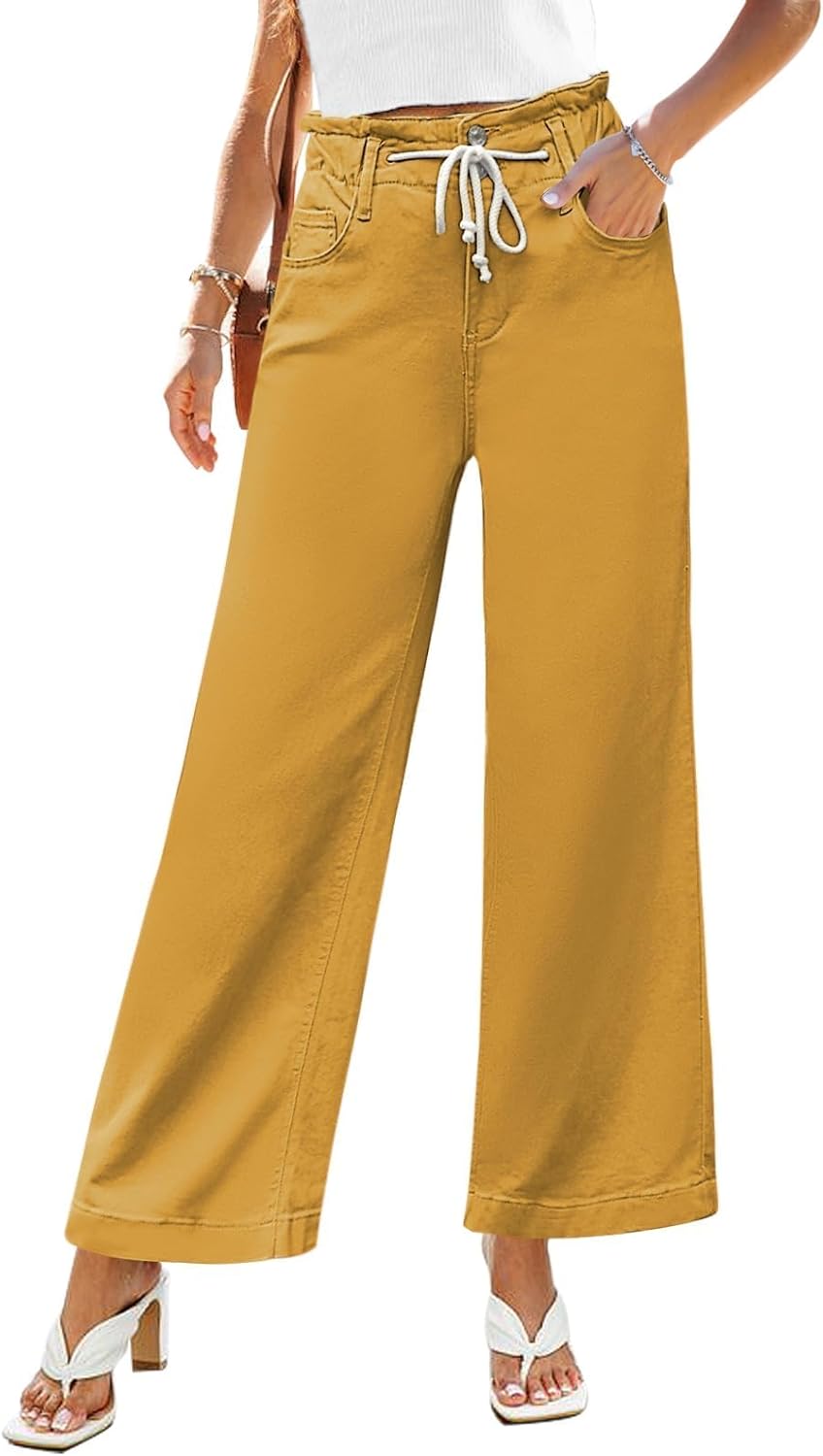 GRAPENT Wide Leg Jeans for Women - Stylish High Waisted Pants