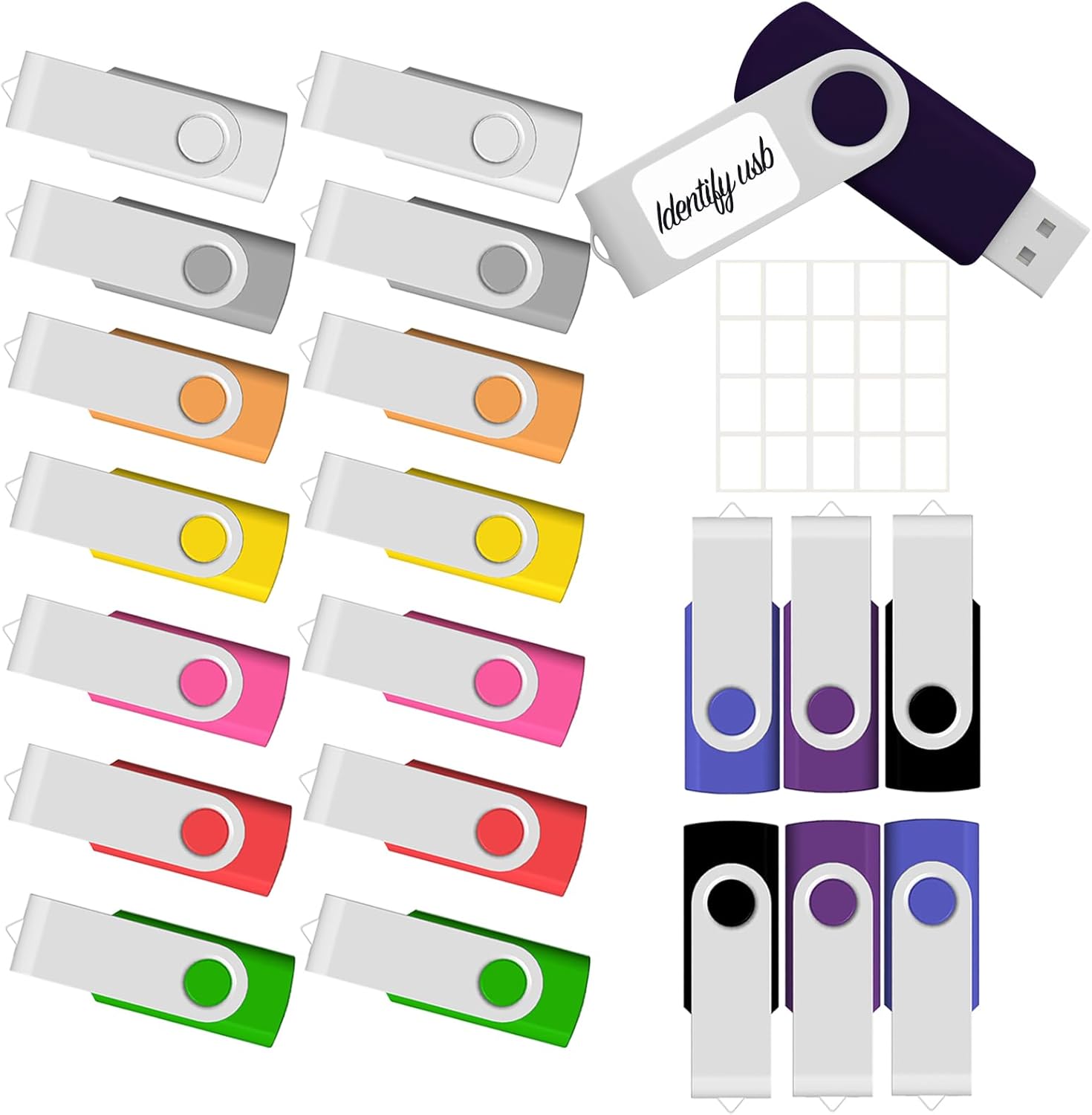 4GB USB Flash Drive 20 Pack for Easy Data Storage and Sharing