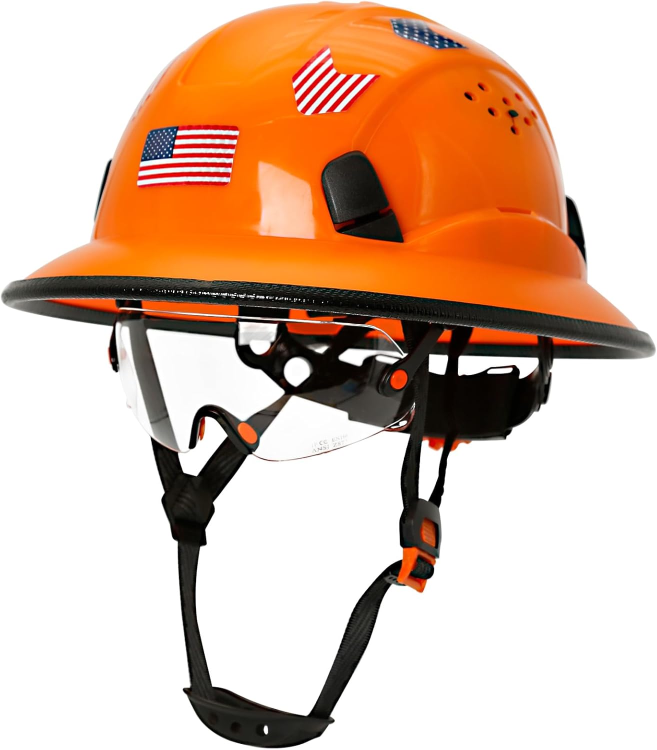 Full Brim Hard Hats Construction OSHA Approved with Visor