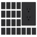 Matte Black Standard Decorator Electrical Outlet - Durable 15A