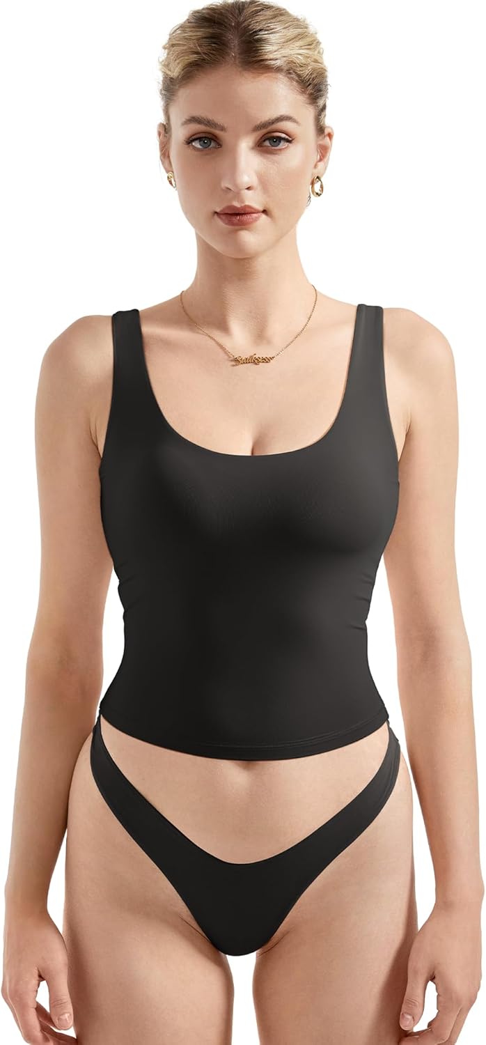 SUUKSESS Women Scoop Neck Tank Top for Summer Outings