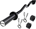 Olympic EZ Curl Barbell Bar 48in - Compact Curling Bar for Strength
