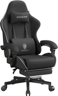 Big & Tall Gaming Chair Fabric with Pocket Spring Cushion - Black