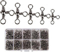 AKOSU 120pcs Three Way Swivels Cross Line Stainless Steel - Saltwater