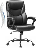 DUMOS Executive High Back Big and Tall Leather Office Desk Chair