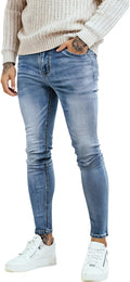 Men's Ripped Slim Stretch Jeans - Comfortable Skinny Fit