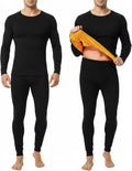 Thermal Underwear Set Mens Fleece Lined Base Layer - Warm Fit