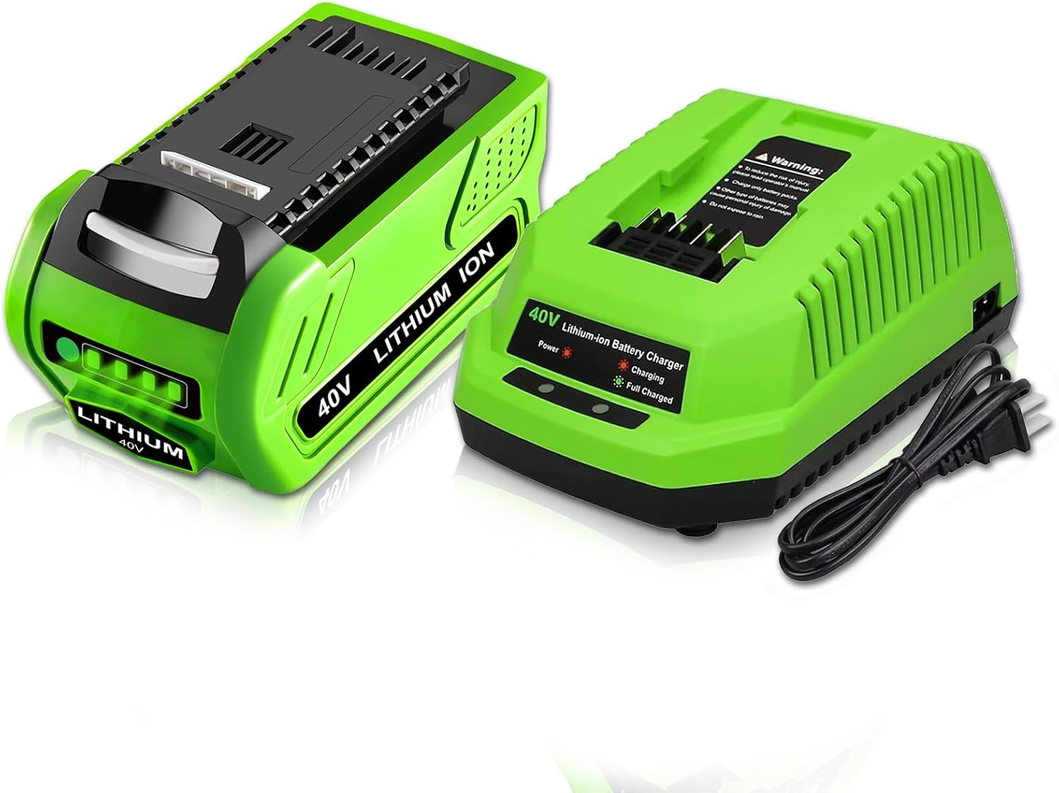 GreenWorks 40V Lithium Battery & Charger Set
