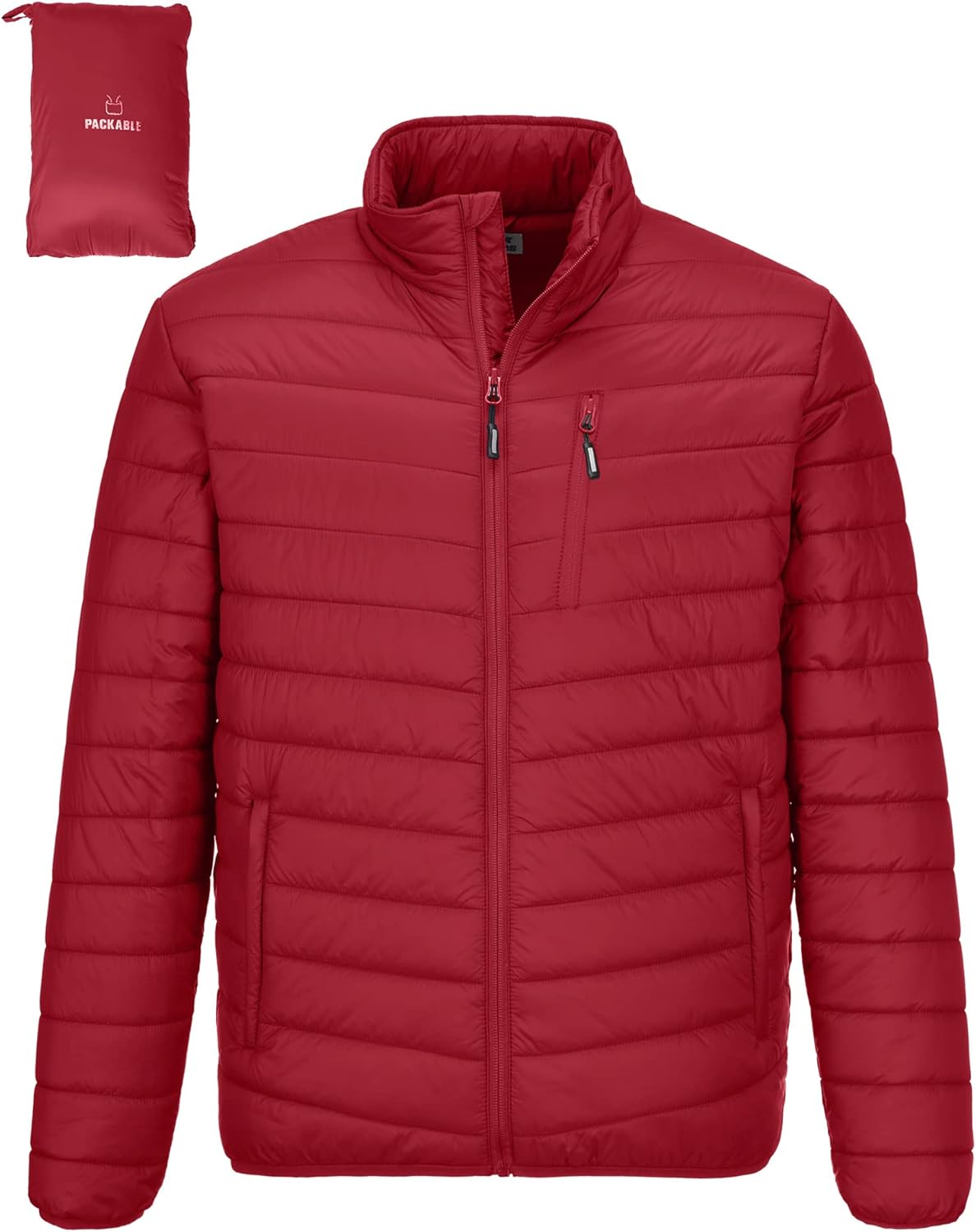 Outdoor Ventures Men's Lightweight Packable Puffer Jacket for Winter