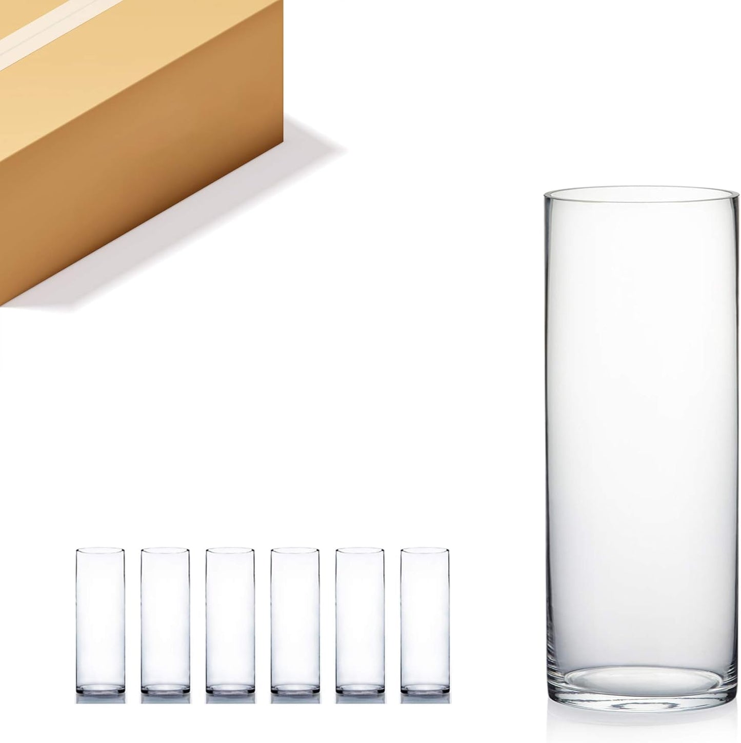 WGV Cylinder Vase Bulk for Wedding Centerpiece and Home Decor