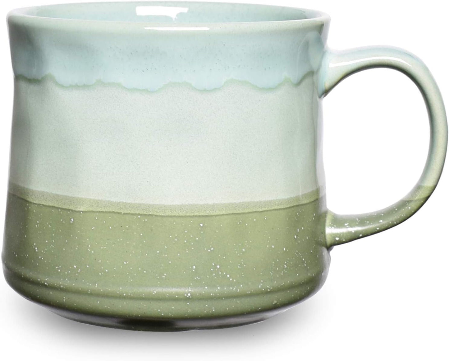 Bosmarlin 21oz Ceramic Coffee Mug - Big & Bold Green Tea Cup