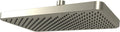 12 in Rectangle Rain Shower Head - Large Coverage Brushed Nickel