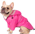 Dog Raincoat Poncho Double Layer Zip with Removable Hood - M